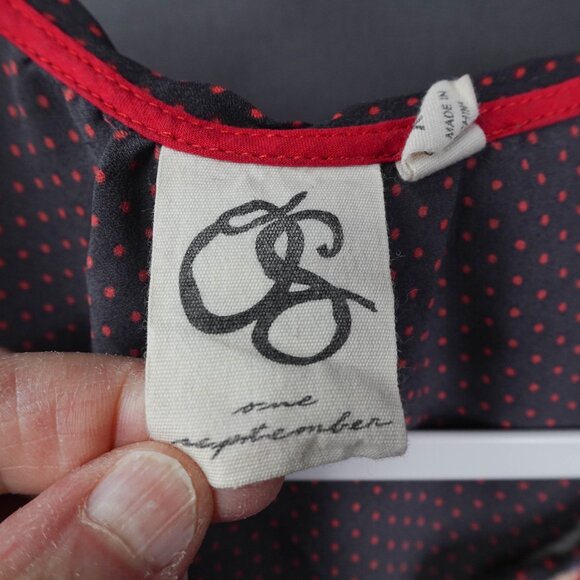 Anthropologie One September Top XS Ikat Boho Peasant Artsy Sheer Back Statement - Picture 6 of 14